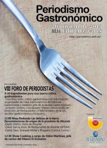Cartel VIII Foro Periodismo Gastronómico